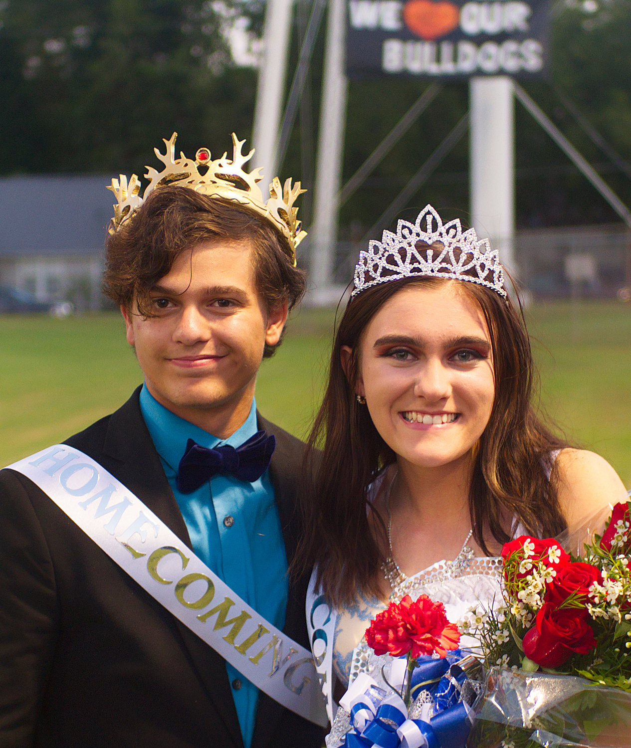Nicholas Barnett and Whitnee Weiher were crowned homecoming king and queen Friday night in Quitman.